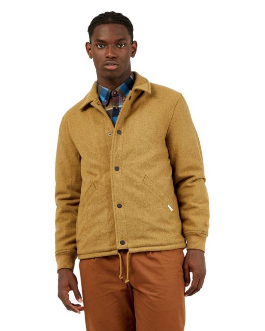 Ben Sherman Natural Wool-blend Coach Jacket for men