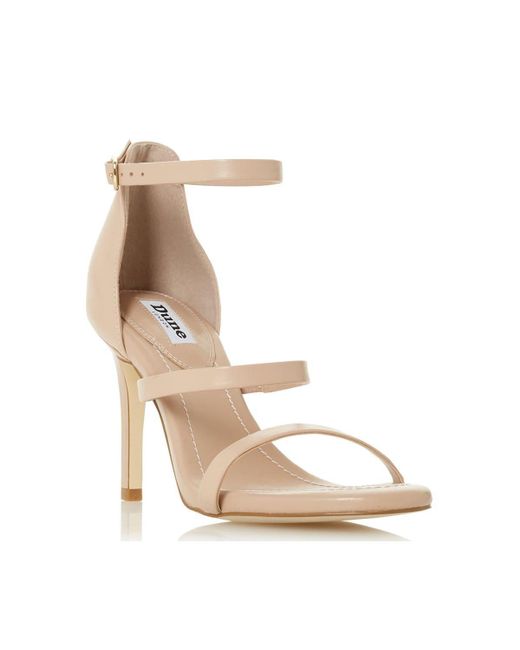Dune White 'maxxine' Leather Sandals