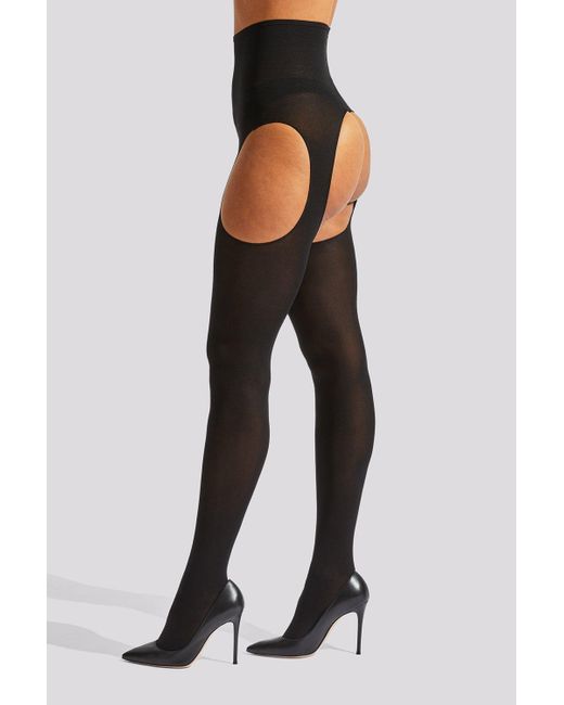 Ann Summers Black High Waisted Crotchless Tights