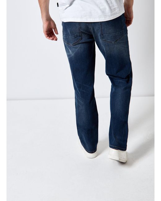 Burton Mid Blue Logan Straight Fit Jeans for men