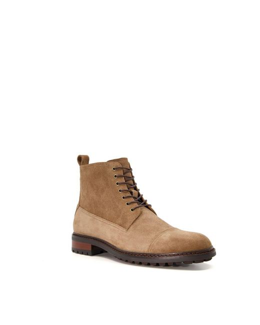 Dune Brown 'collared' Suede Smart Boots for men