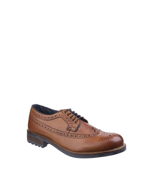 Cotswold Brown 'poplar' Leather Lace Shoes for men