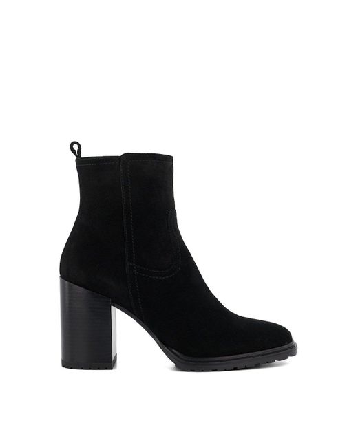 Dune Black 'peng' Suede Ankle Boots