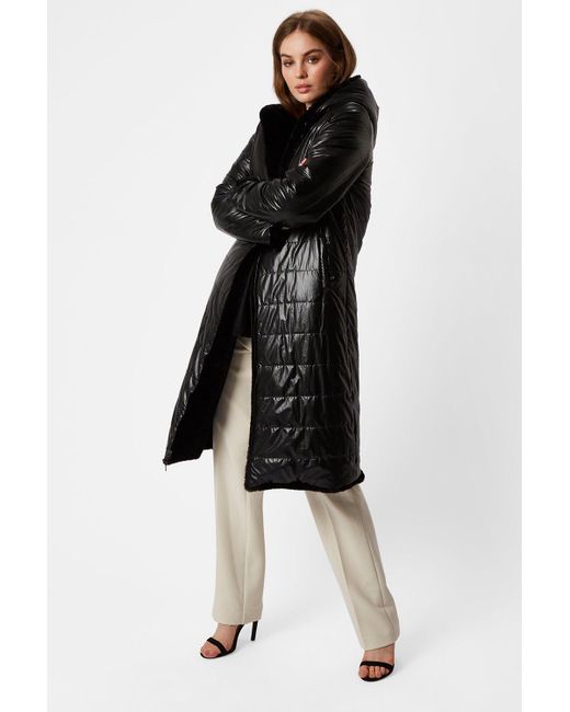 James Lakeland Black Reversible Long Faux Fur Coat