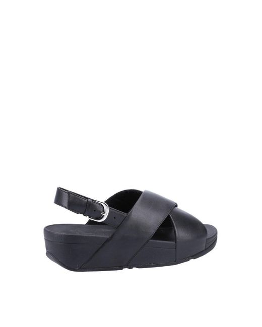 Fitflop Black 'lulu' Leather Sandals
