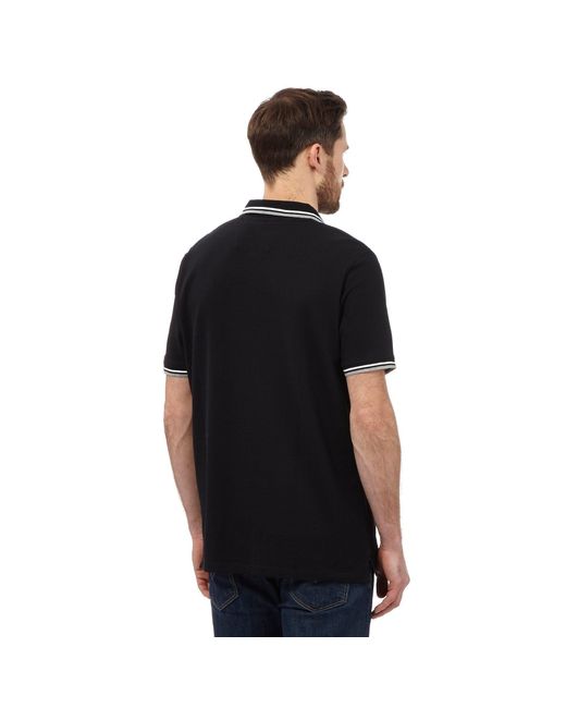 MAINE Black Tipped Regular Polo Shirt for men