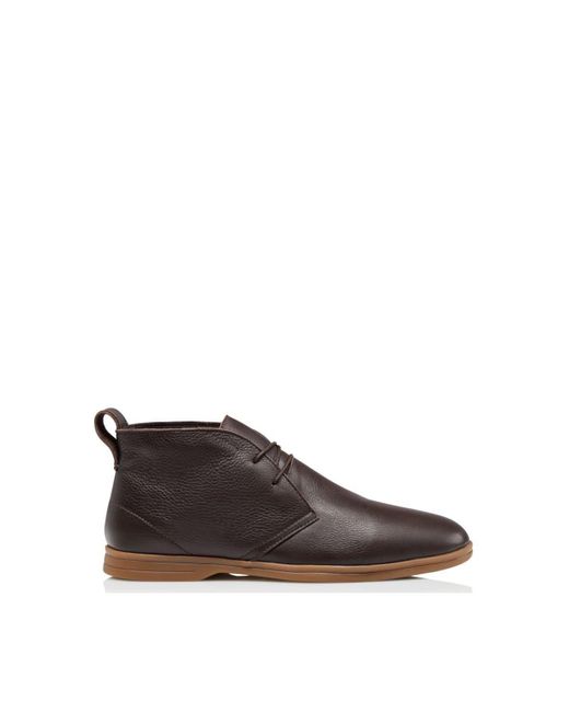 Dune Brown 'cosy' Leather Chukka Boots for men
