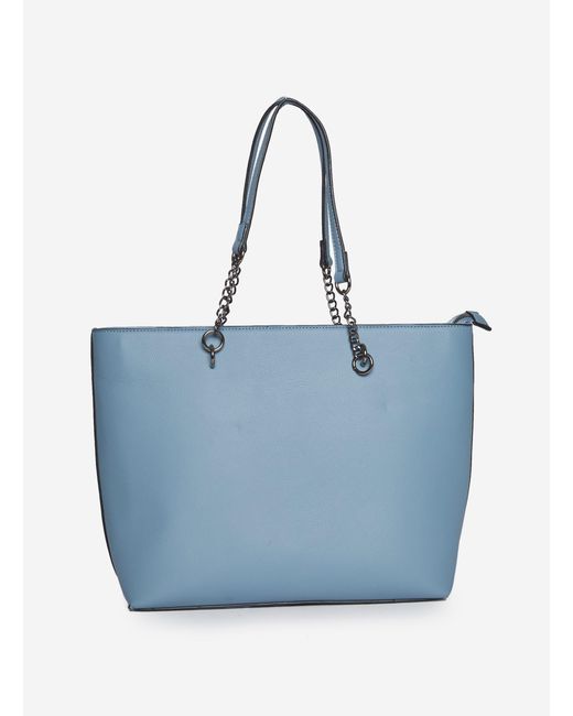 Dorothy Perkins Blue Pocket Chain Shopper Bag