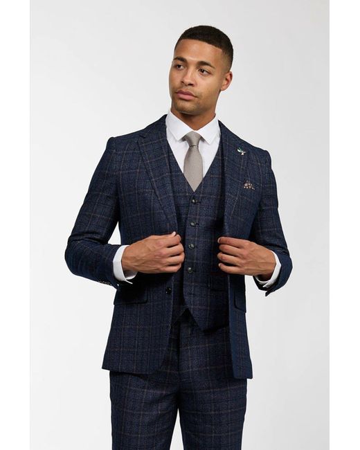 Harry Brown London Blue Knightsbridge Three Piece Suit for men