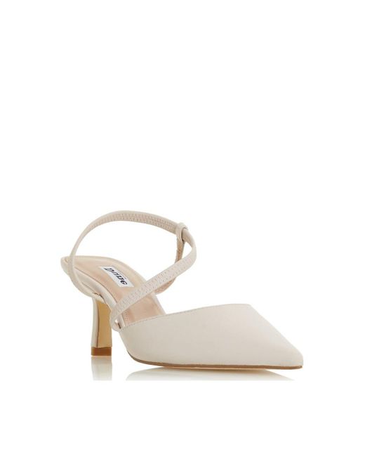 Dune White 'colombia' Leather Strappy Heels