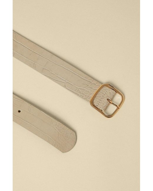 Oasis Natural Rounded Edge Square Buckle Belt