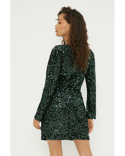 Dorothy perkins deals green sequin dress