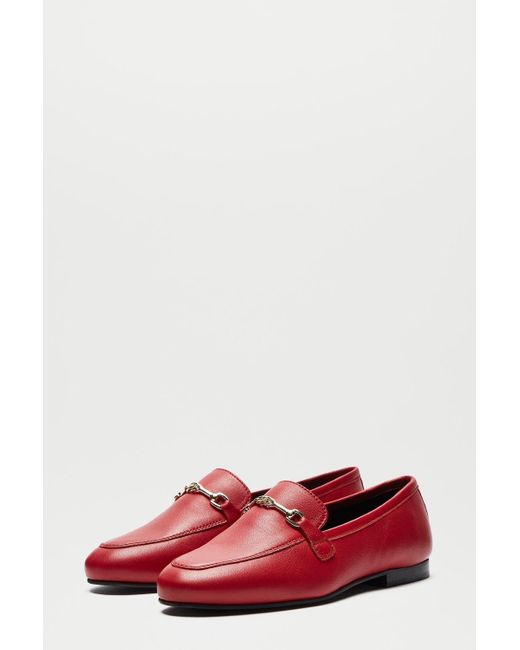Dorothy Perkins Leather Red Liza Loafer