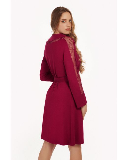 Lisca Red 'ruby' Morning Gown