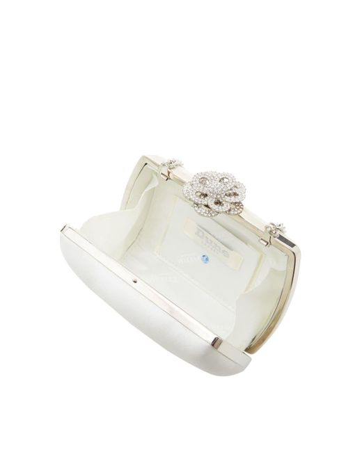 Dune White 'boted' Clutch