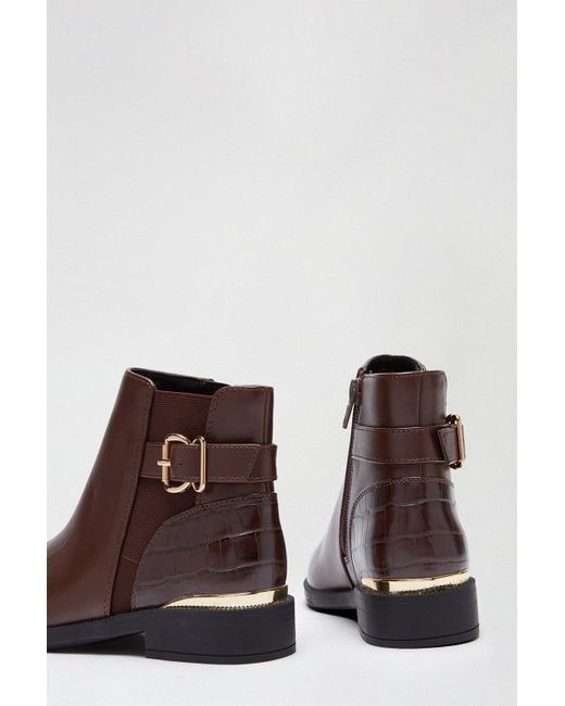 Dorothy Perkins Brown Wide Fit Chocolate Mila Ankle Boots