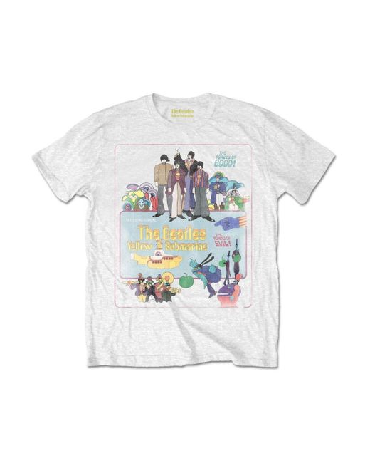 The Beatles Gray Yellow Submarine Movie Poster T-shirt for men