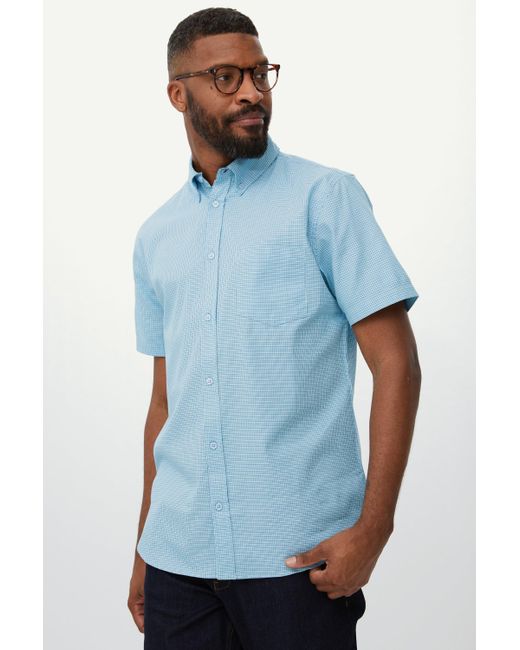 MAINE Blue Mini Dogtooth Check for men