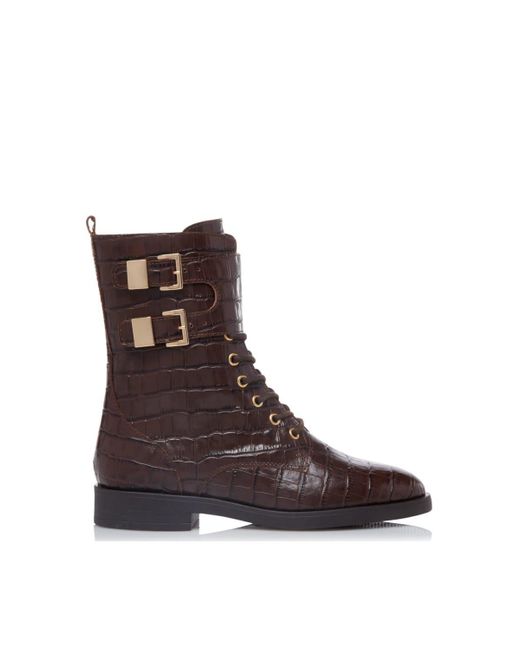 Dune Brown 'pictor' Leather Biker Boots