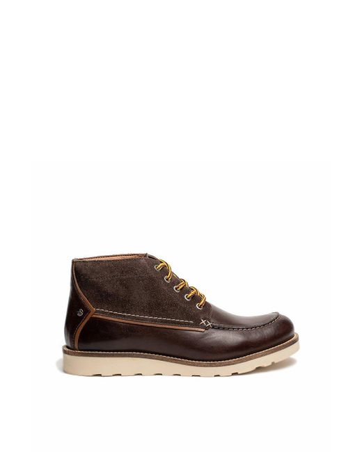 Original Penguin Brown 'asp' Chocolate Leather Chukka Boot for men