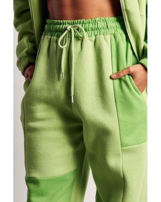 MissPap Green Oversized Contrast Joggers