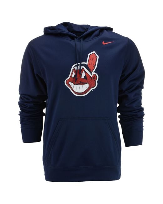 Nike Mens Cleveland Indians Logo Performance Hoodie in Blue for Men Lyst