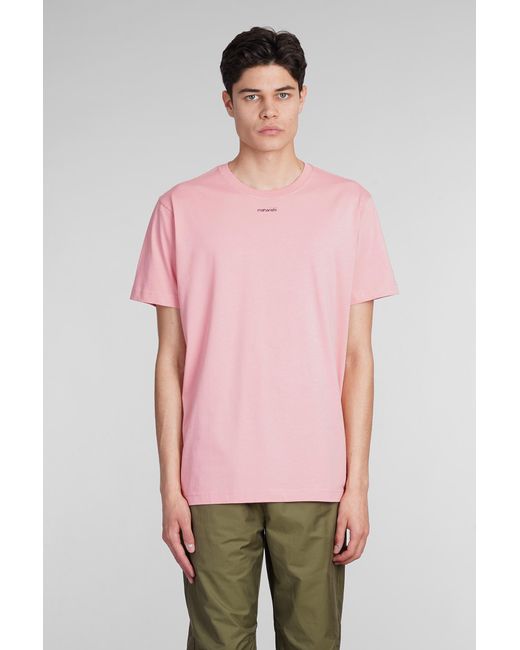T-Shirt in Cotone Rosa di Maharishi in Pink da Uomo