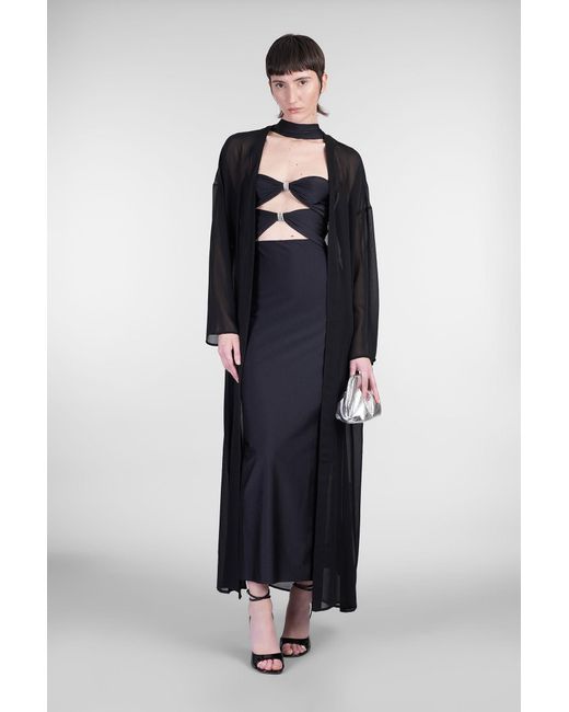 Trench in viscosa Nera di MVP WARDROBE in Blue