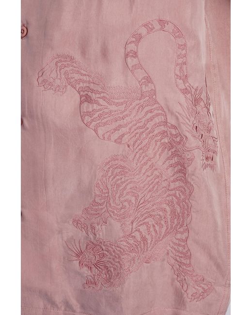 Maharishi Shirt In Rose-pink Polyamide Polyester for men