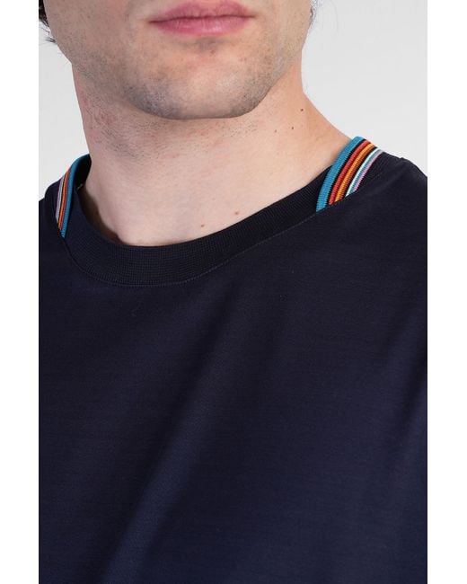 Paul Smith T-shirt In Blue Cotton for men