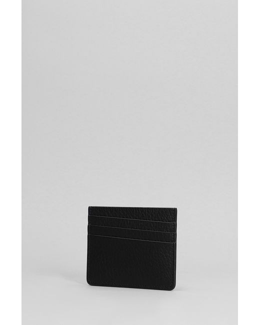Maison Margiela Gray Wallet In Black Leather for men