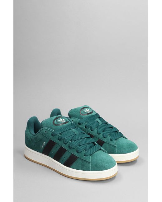 Adidas Campus 00s Sneakers In Green Suede for men
