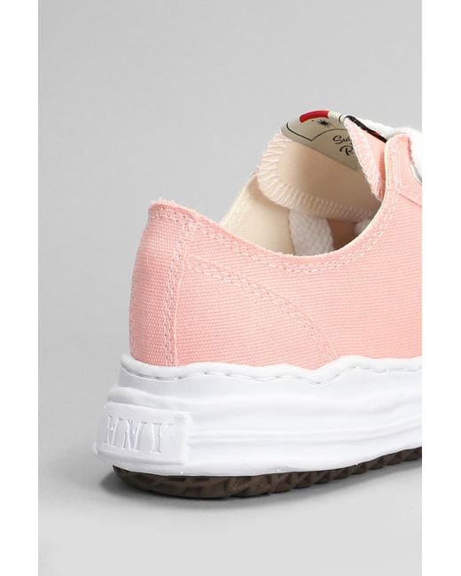 Maison Mihara Yasuhiro Hank Low Sneakers In Rose-pink Cotton for men