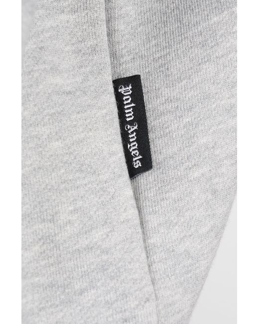 Felpa in Cotone Grigio di Palm Angels in Gray da Uomo