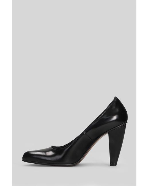 Decollete Power court in Pelle Nera di Vivienne Westwood in Black