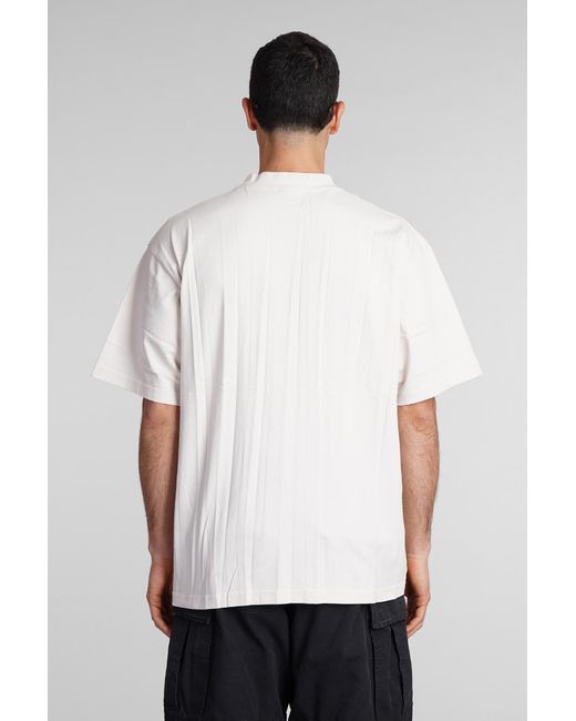 T-Shirt in Cotone Grigio di Balenciaga in White da Uomo