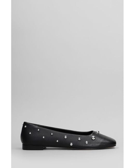 Ballerine in Pelle Nera di Carrano in Gray