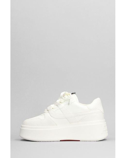 Sneakers Match in Pelle Bianca di Ash in White