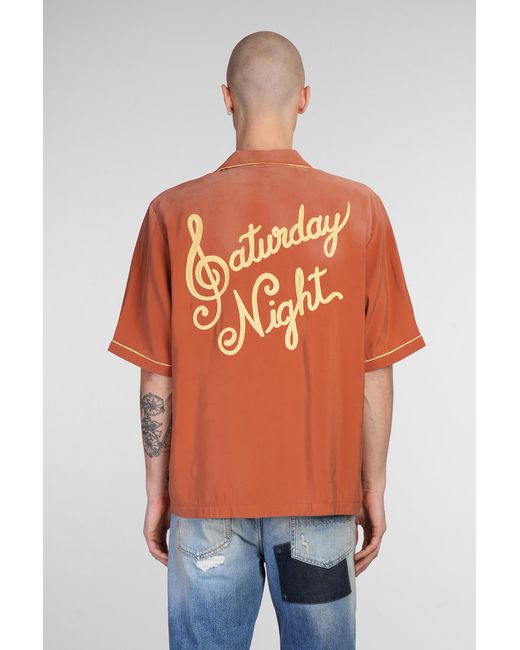 Camicia in Cupro Marrone di Amiri in Orange da Uomo