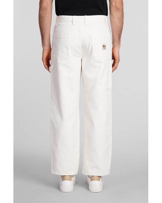 Stussy White Jeans In Beige Denim for men