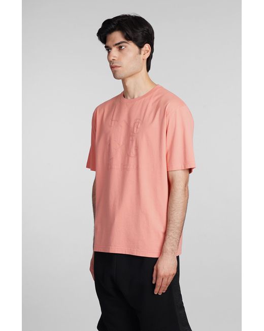 Palm Angels T-shirt In Rose-pink Cotton for men
