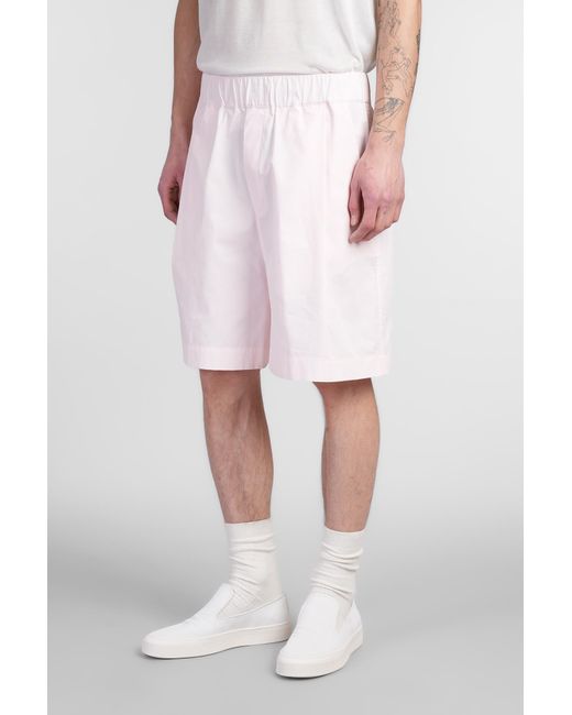 Shorts in Cotone Rosa di Laneus in White da Uomo