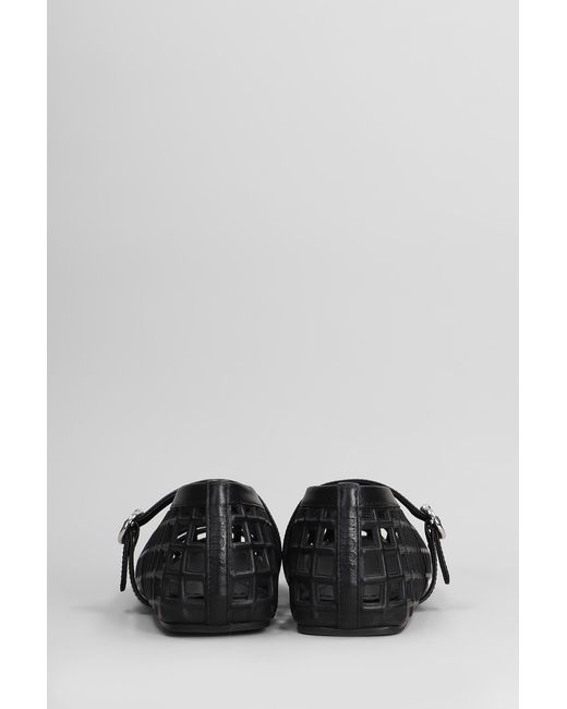 Ballerine Gwen 005 in Pelle Nera di 3Juin in Gray