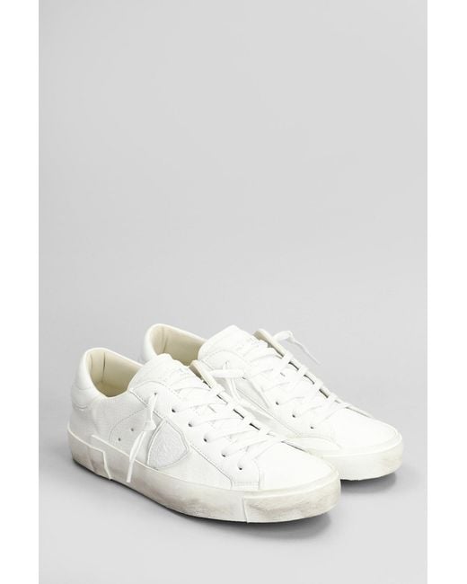 Philippe Model White Prsx Low Sneakers