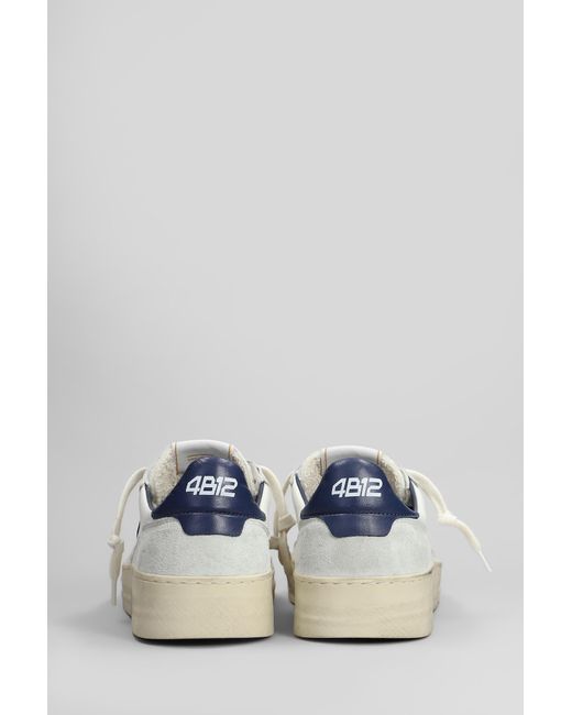 Sneakers Hyper in pelle e camoscio Bianco di 4b12 in White da Uomo