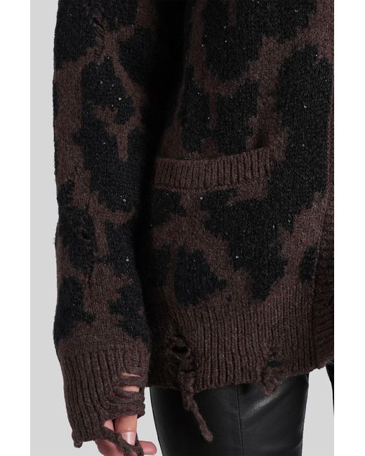 Cardigan in Lana Nera di Laneus in Black