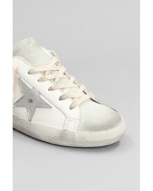 Sneakers Superstar in pelle e camoscio Bianco di Golden Goose Deluxe Brand in White