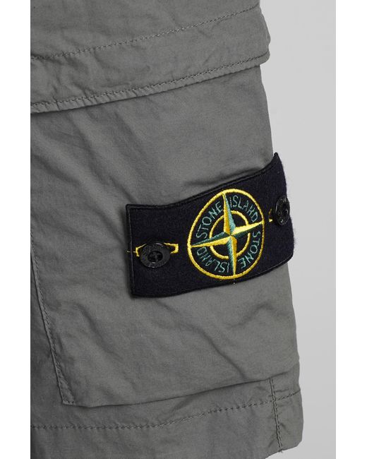 Stone Island Shorts In Green Cotton for men
