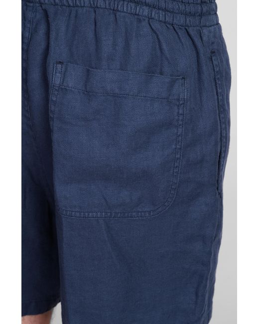 Shorts Bermuda Roque in Canapa Blu di Aspesi in Blue da Uomo