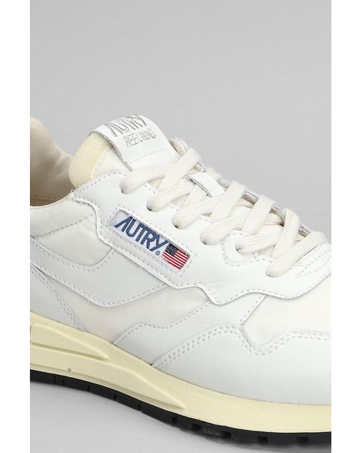 Sneakers Reelwind Low in pelle e tessuto Bianco di Autry in White da Uomo
